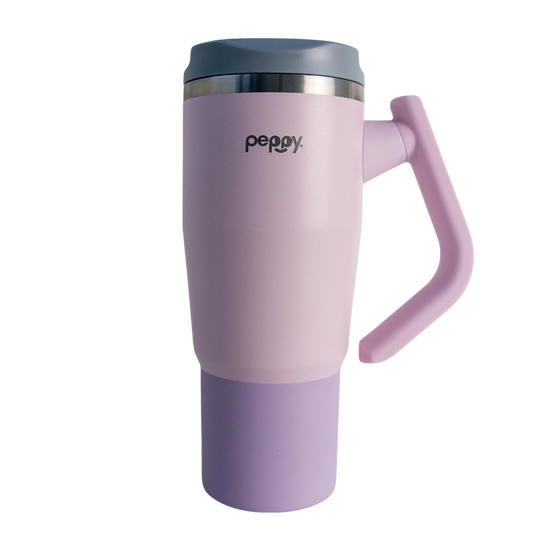 Rožinė termogertuvė iš priekio