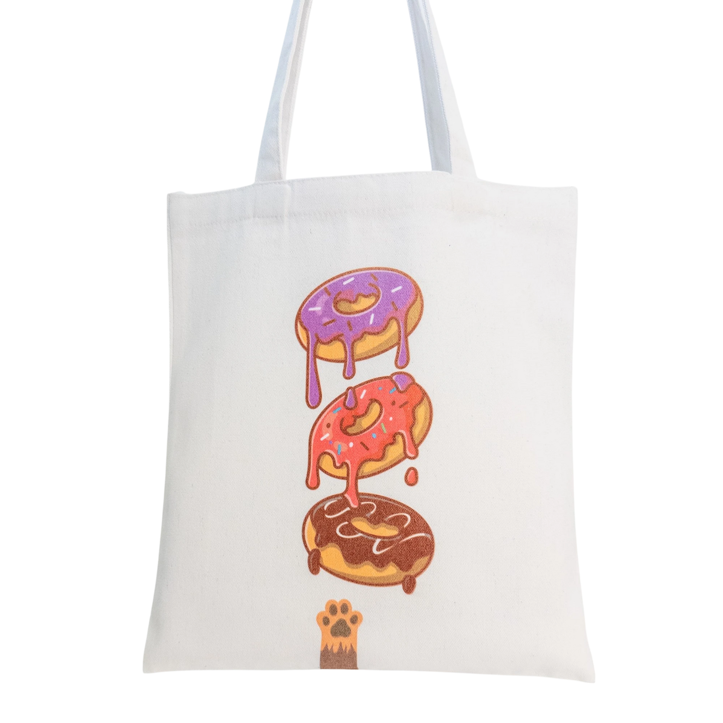 Tote maišelis iš priekio baltame fone