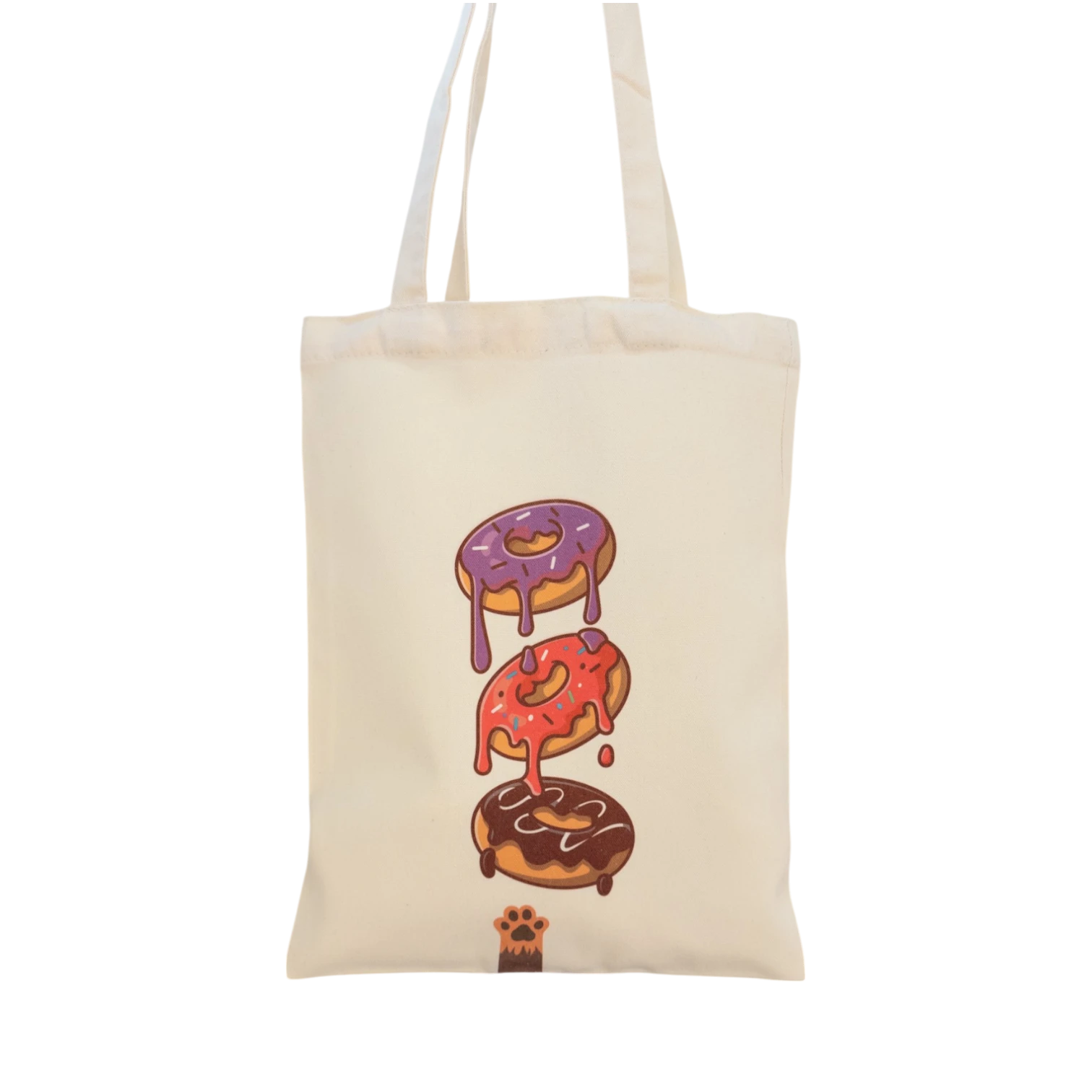 Tote maišelis iš priekio baltame fone