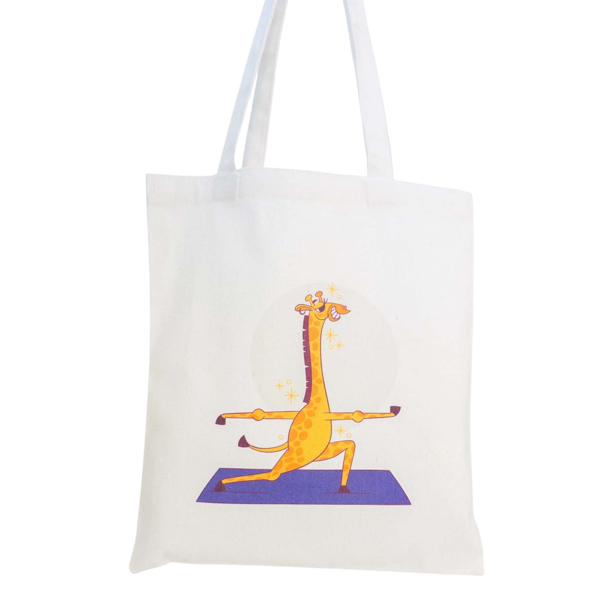 Tote maišelis iš priekio baltame fone